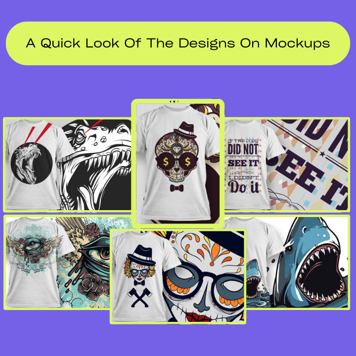 150000+ HIGH QUALITY T-SHIRT DESIGNS- PNG, Ai & SVG- MEGA BUNDLE | WITH RESALE RIGHTS